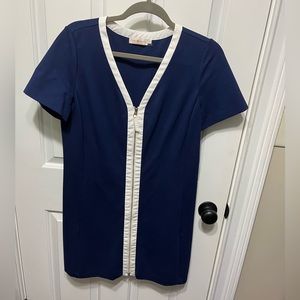 Gorgeous Tory Burch zip dress in blue and white. Worn once. In perfect condition